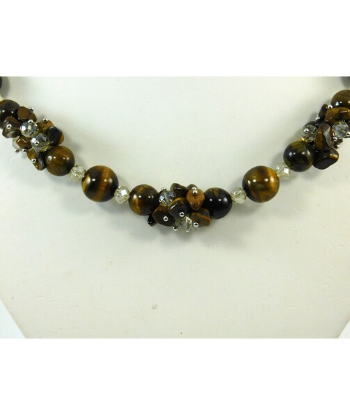 Exclusive necklace "Chocolatier" Tiger's eye