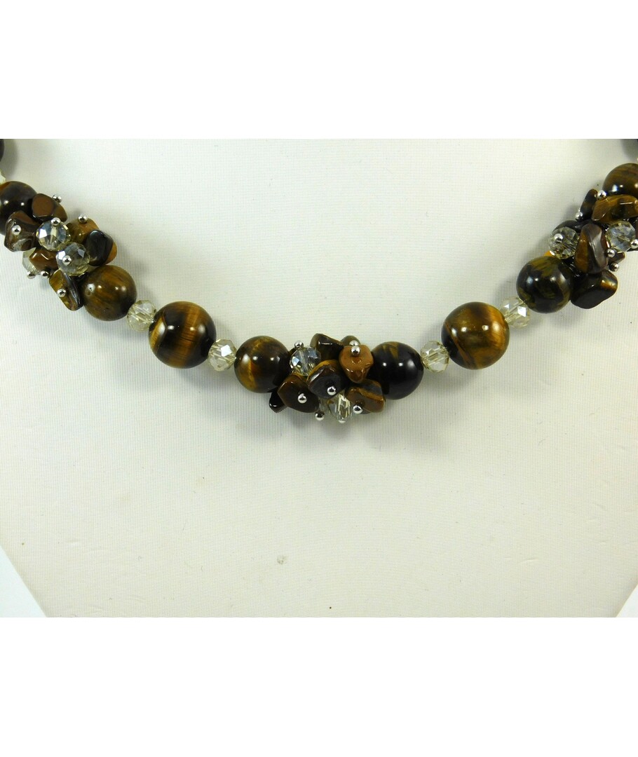 Exclusive necklace "Chocolatier" Tiger's eye