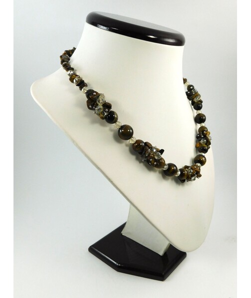 Exclusive necklace "Chocolatier" Tiger's eye