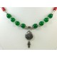 Эксклюзивное ожерелье "Зеленое пламя" Хризопраз