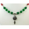 Exclusive necklace &quot;Green Flame&quot; Chrysoprase