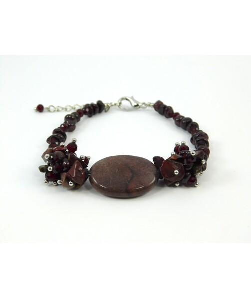 Exclusive bracelet "Esmeralda" Jasper, Garnet