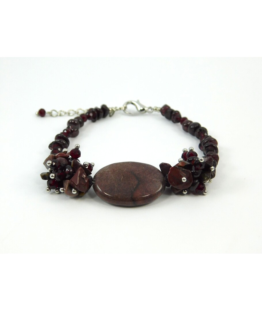 Exclusive bracelet "Esmeralda" Jasper, Garnet