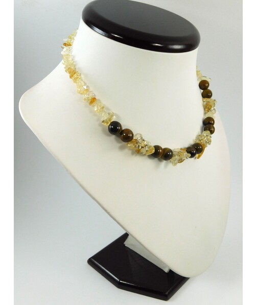 Exclusive necklace Tiger's eye, Citrine