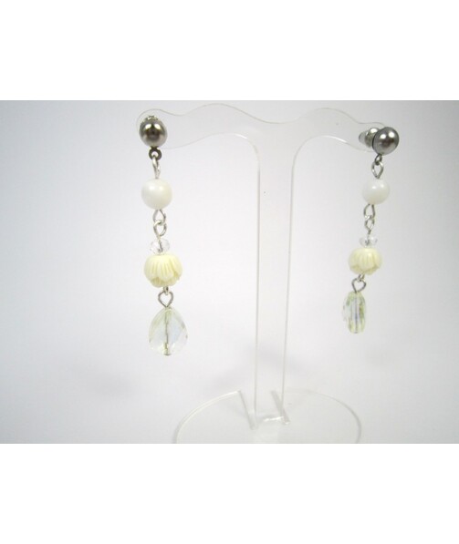 Exclusive mother-of-pearl earrings "Domino Principles"