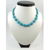 Necklace Turquoise oval press 													