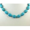 Necklace Turquoise oval press 													