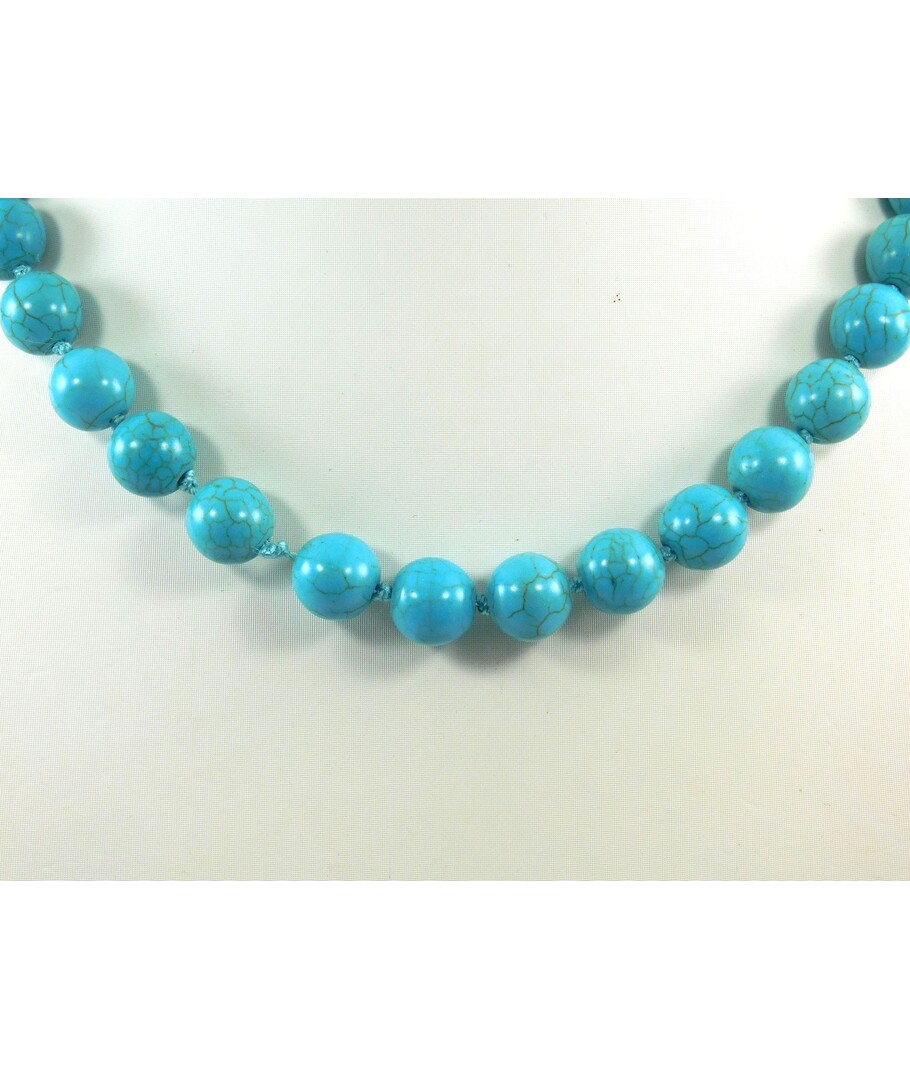 Necklace Turquoise press layer 10 mm														