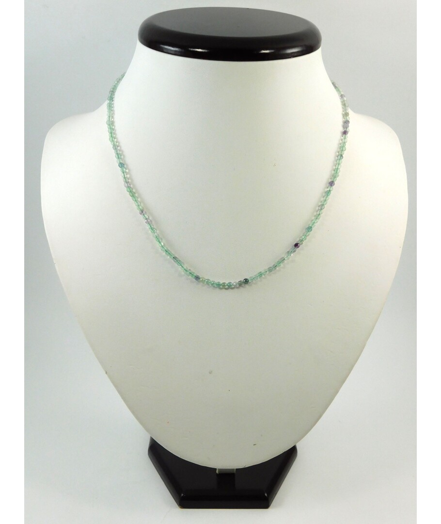 Necklace Fluorite facet 3mm