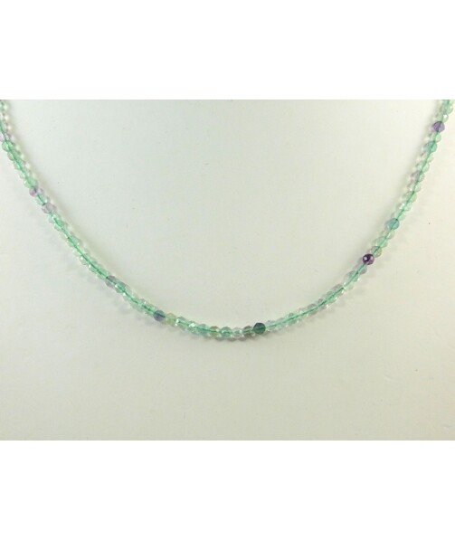 Necklace Fluorite facet 3mm