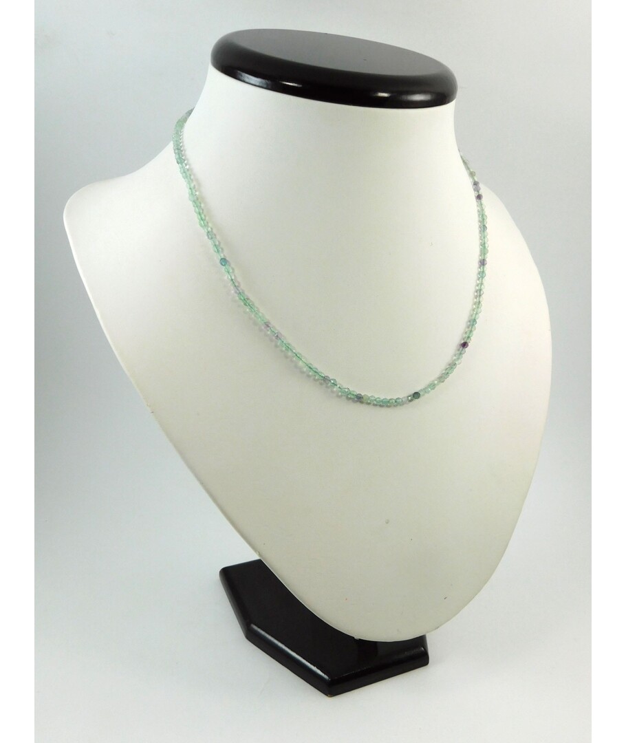 Necklace Fluorite facet 3mm