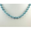 Aquamarine face necklace 8 mm