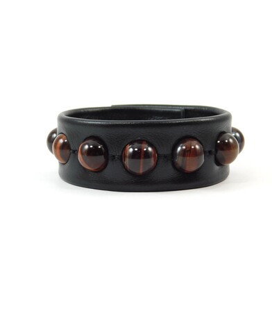 Exclusive leather bracelet Bull's eye