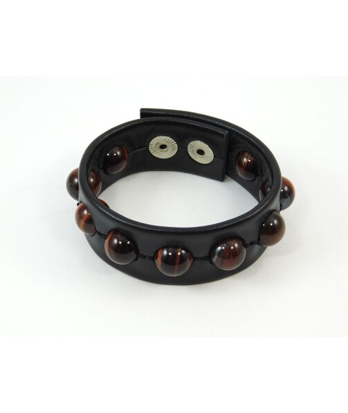 Exclusive leather bracelet Bull's eye