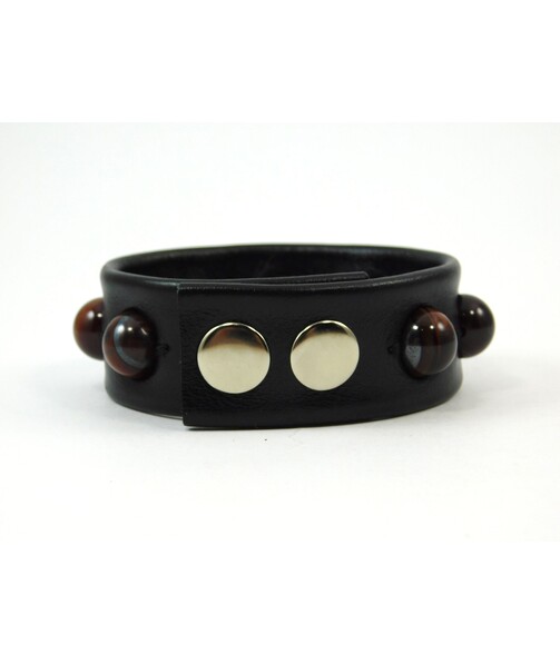 Exclusive leather bracelet Bull's eye