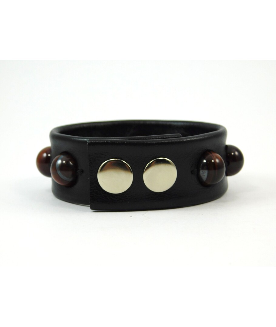 Exclusive leather bracelet Bull's eye