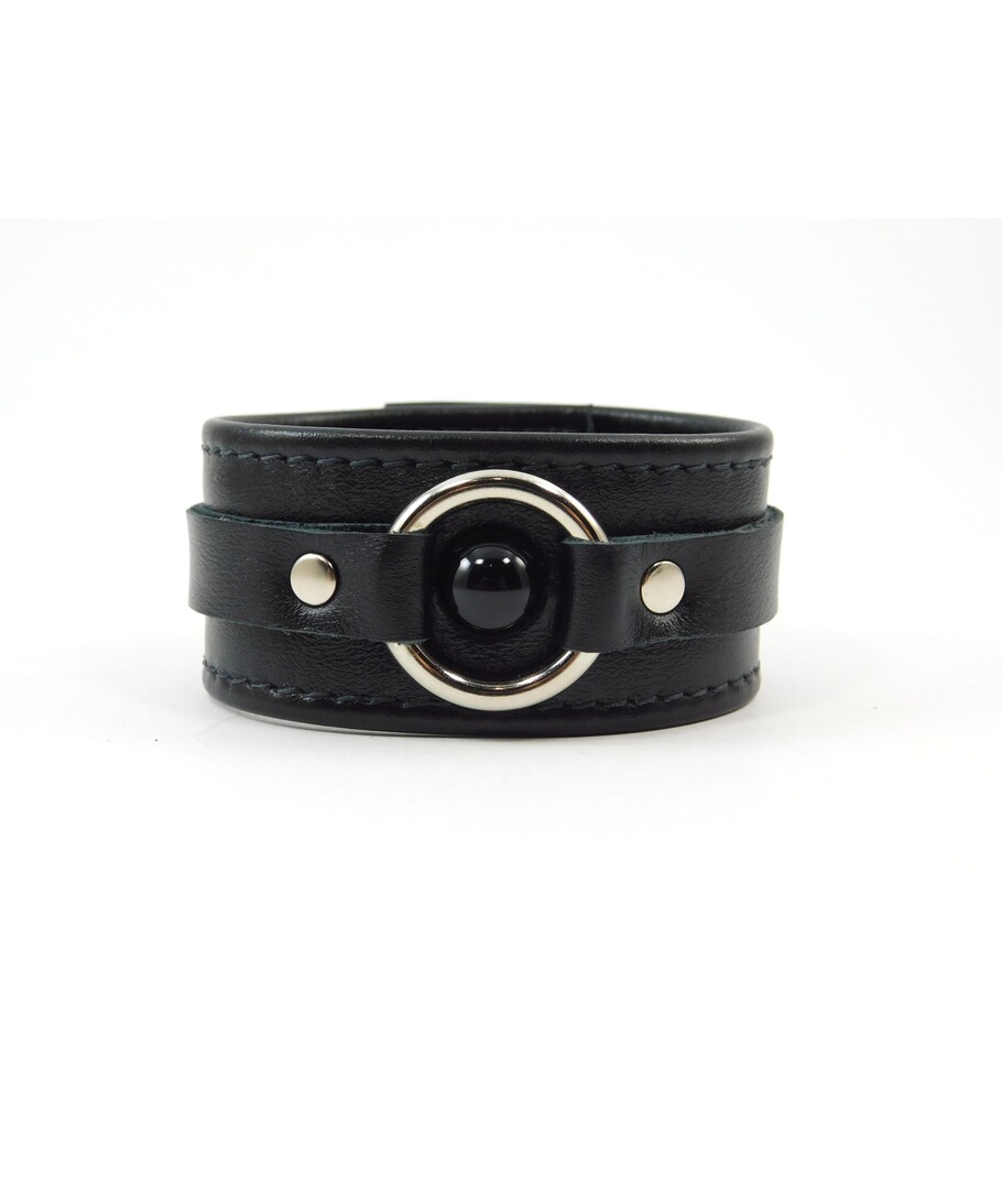 Exclusive Agate leather bracelet