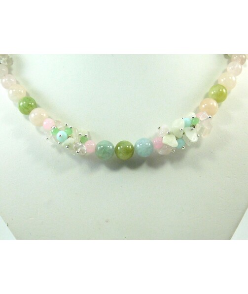 Exclusive necklace "Nymph" Morganite ("Colors" Collection)