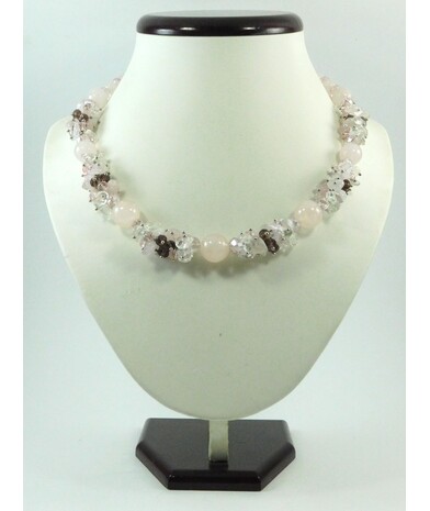 Exclusive necklace "Pink Sakura" Pink quartz