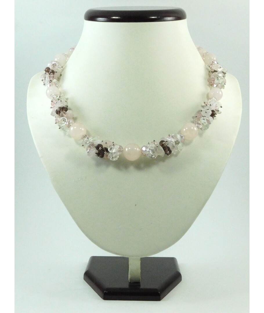 Exclusive necklace "Pink Sakura" Pink quartz