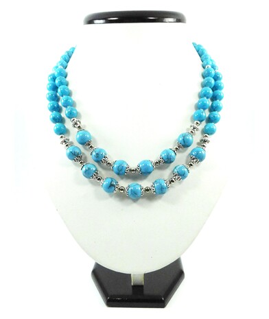 Exclusive necklace "Turquoise dew"