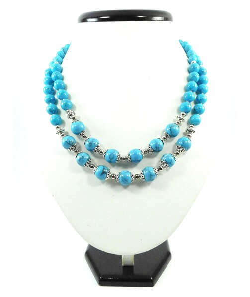 Exclusive necklace "Turquoise dew"