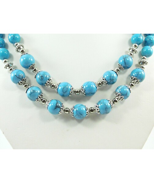 Exclusive necklace "Turquoise dew"