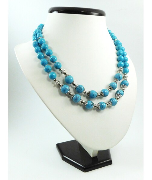 Exclusive necklace "Turquoise dew"