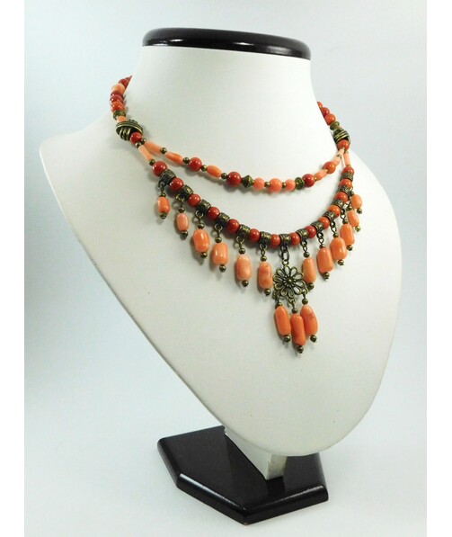 Exclusive necklace "Antique 2" Coral