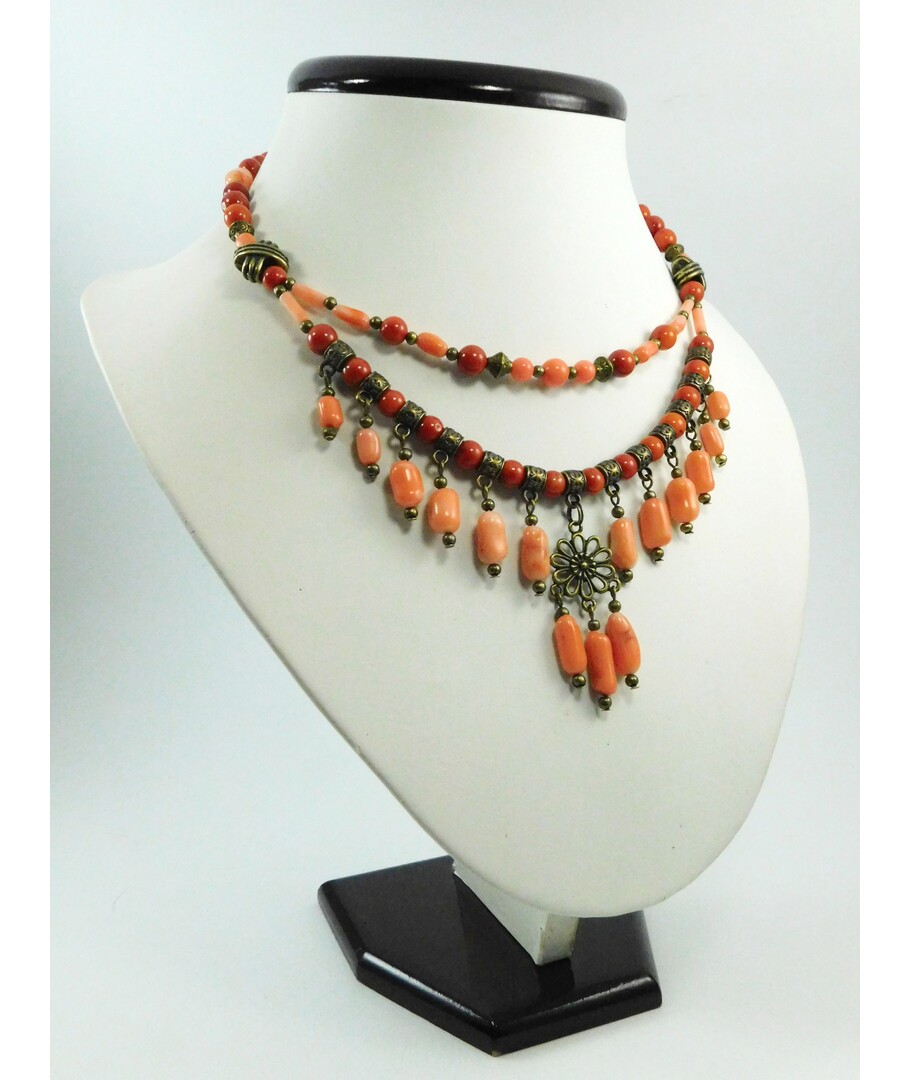 Exclusive necklace "Antique 2" Coral