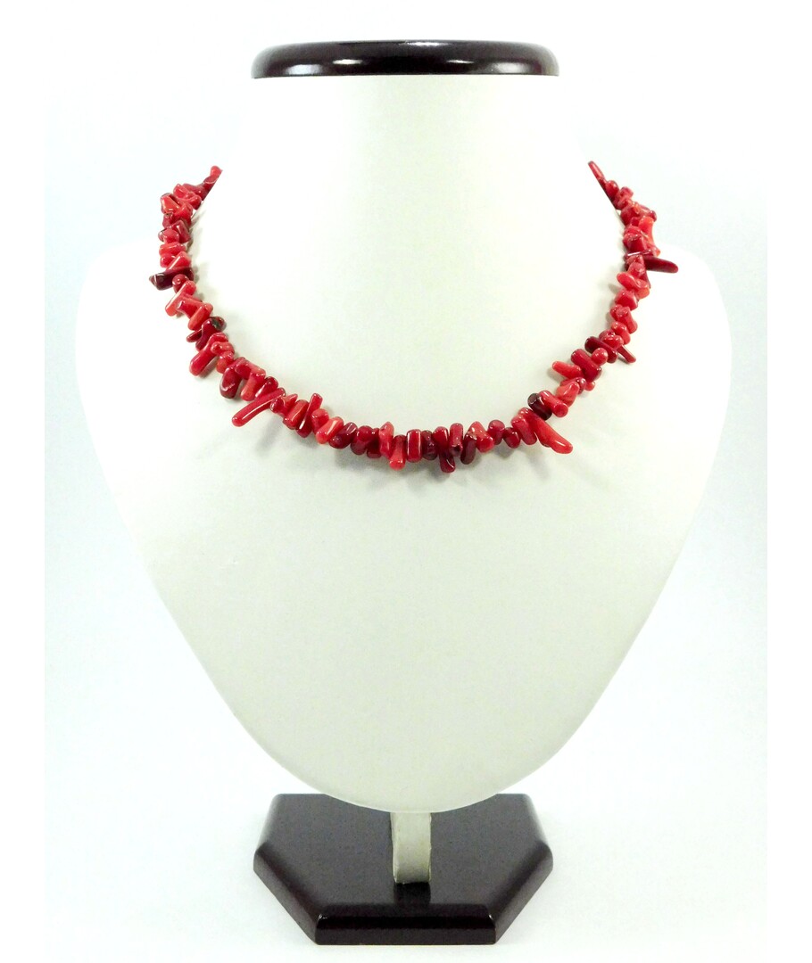 Red needle coral necklace