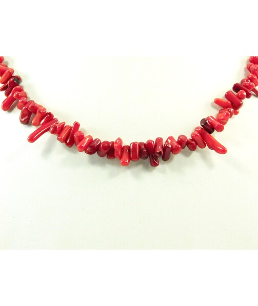 Red needle coral necklace