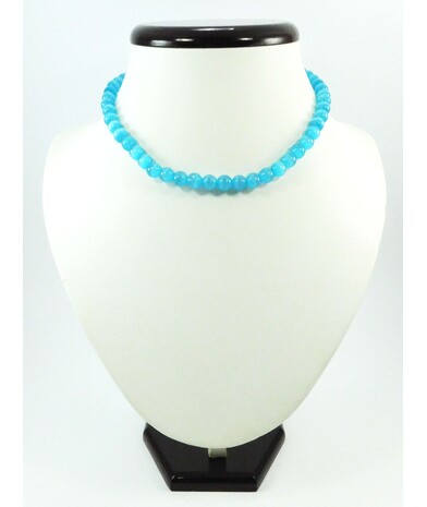 Blue cat's eye necklace