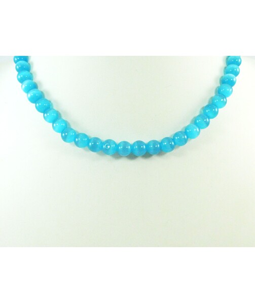 Blue cat's eye necklace