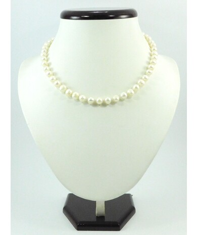 Pearl necklace 6 mm cream															