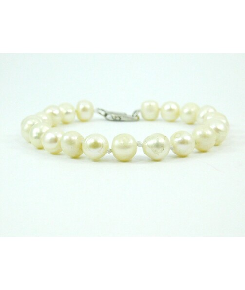 Bracelet made of pearls 6 mm cream