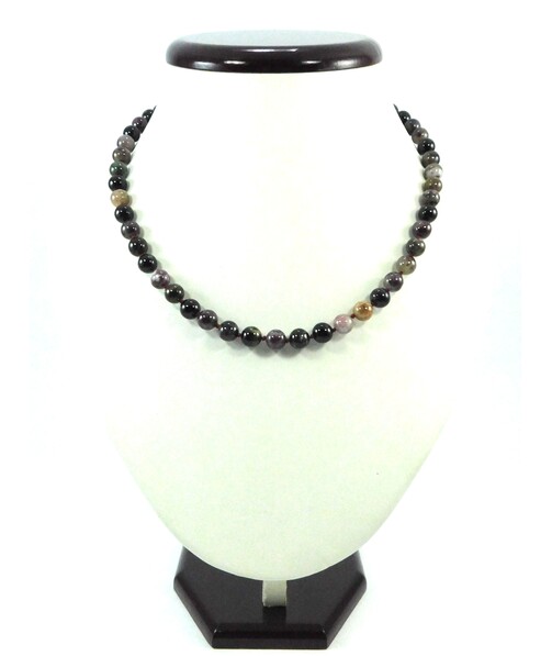 Tourmaline necklace 8 mm. 															