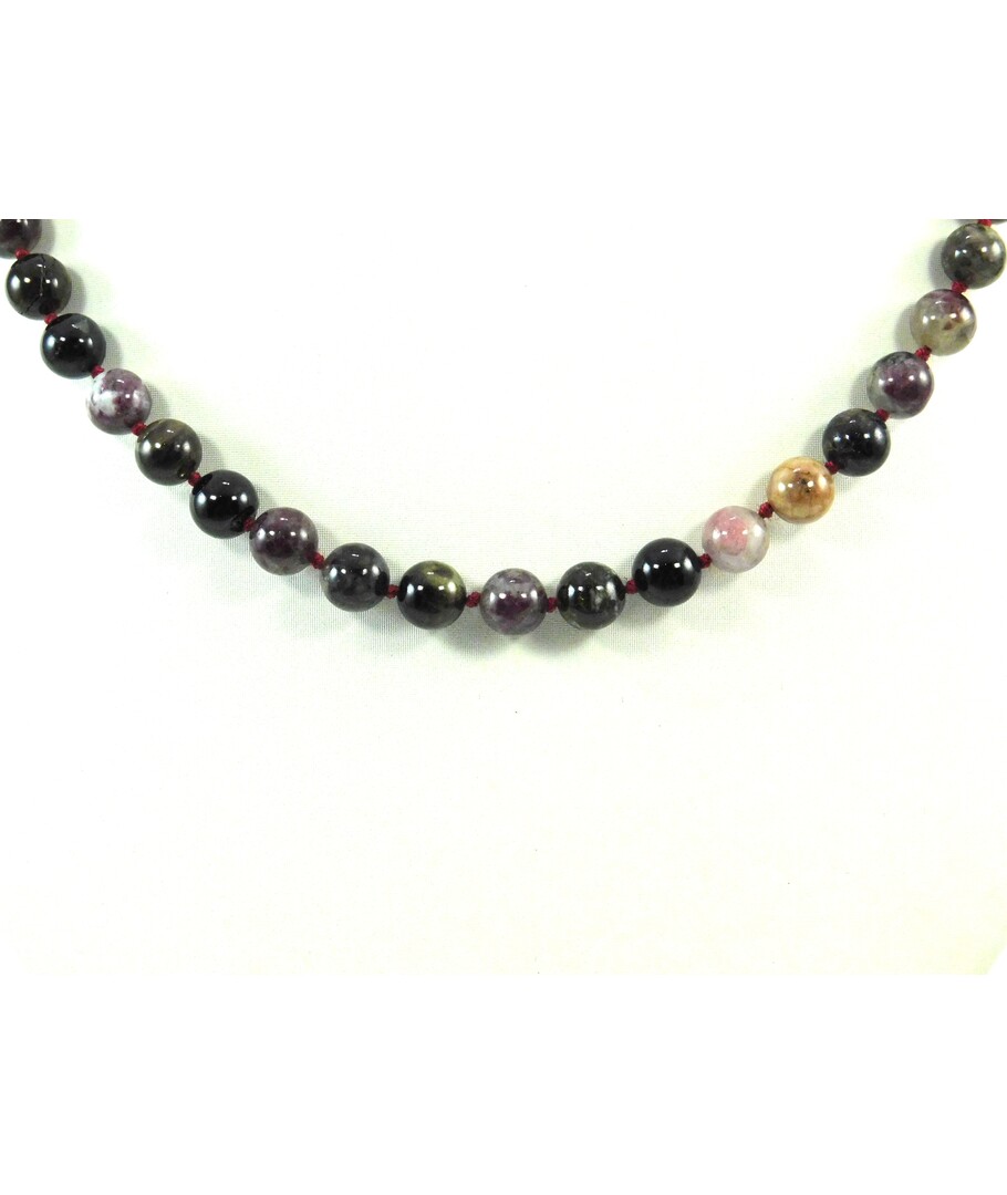 Tourmaline necklace 8 mm. 															