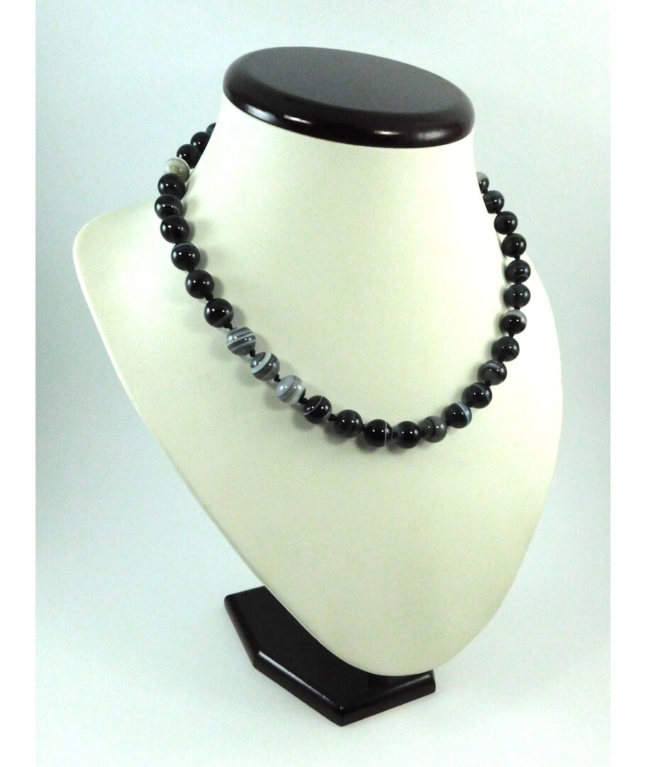 Agate gray necklace