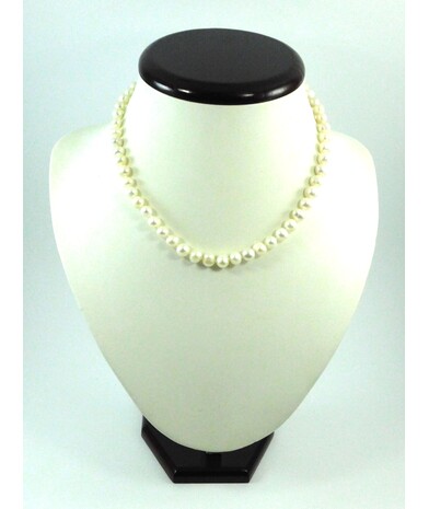 Necklace White pearls 6mm 43cm													