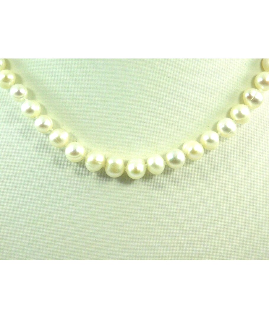 Necklace White pearls 6mm 43cm													