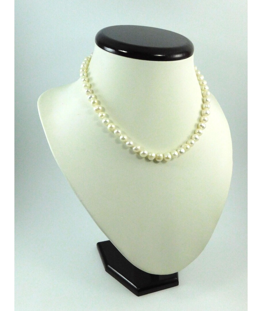 Necklace White pearls 6mm 43cm													