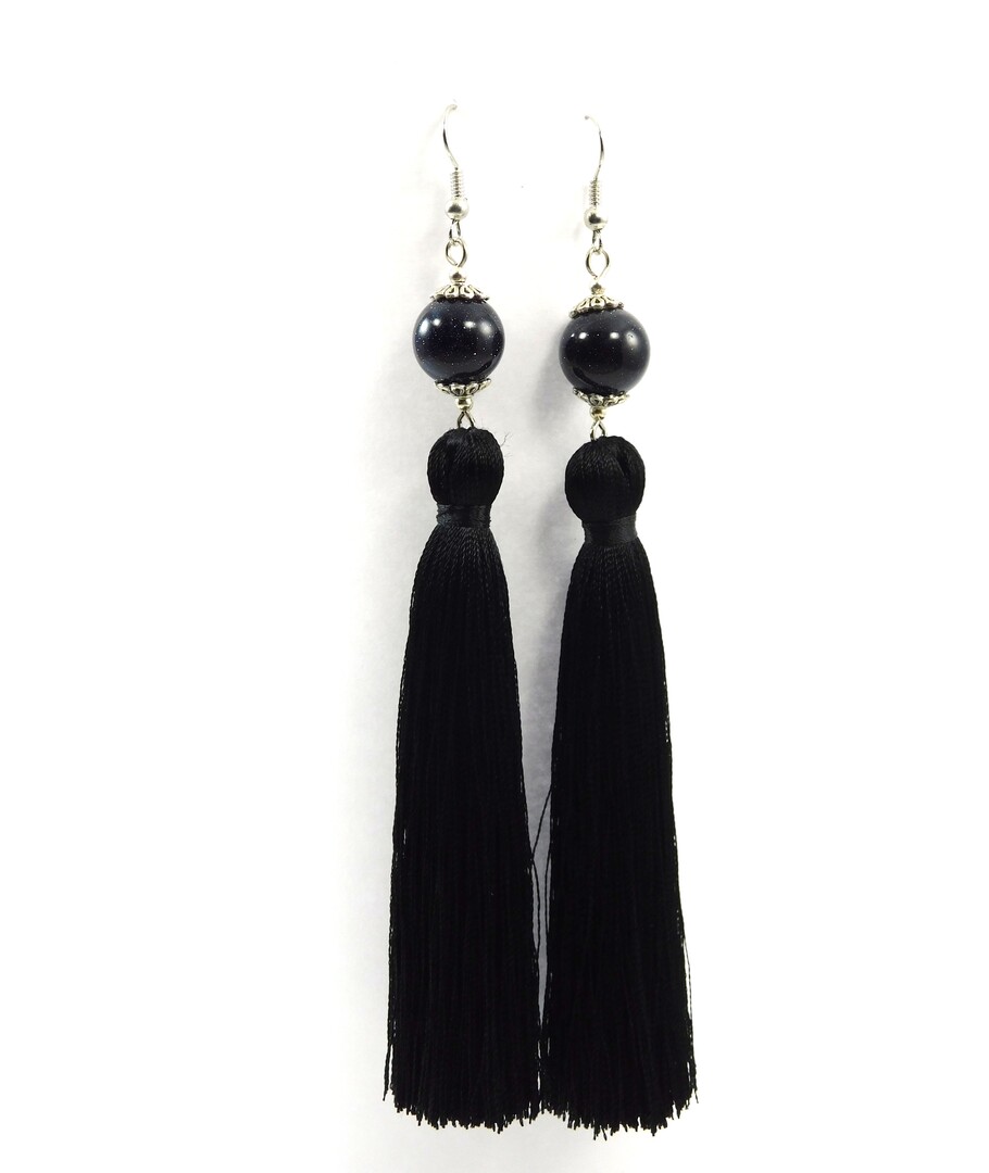 Aventurine tassel earrings