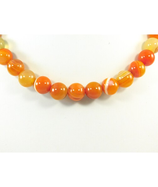 Carnelian necklace + silver clasp