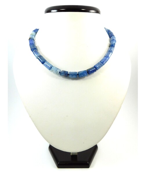 Agate tube necklace