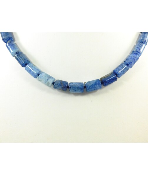 Agate tube necklace