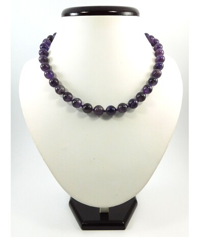 Amethyst necklace 10 mm