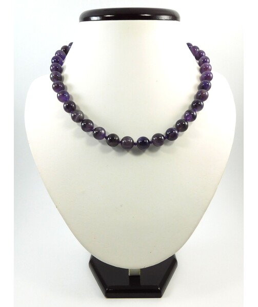 Amethyst necklace 10 mm