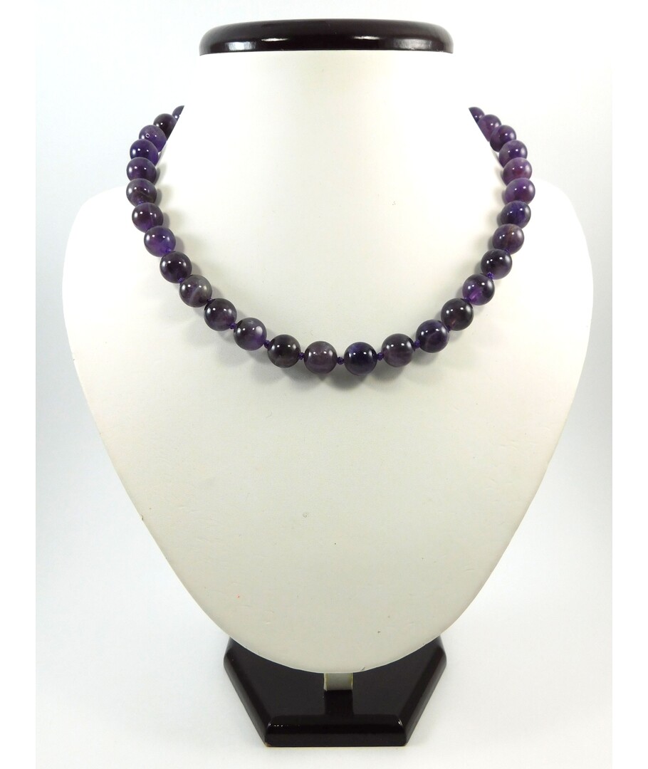 Amethyst necklace 10 mm