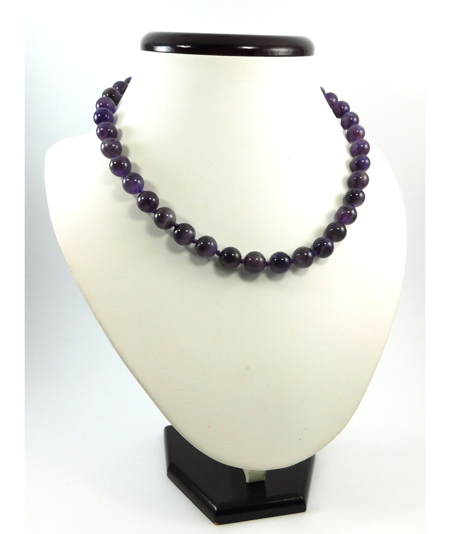 Amethyst necklace 10 mm